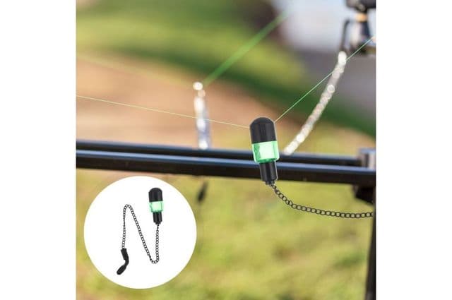 A green light that attaches to fishing lines to show when the line is moving