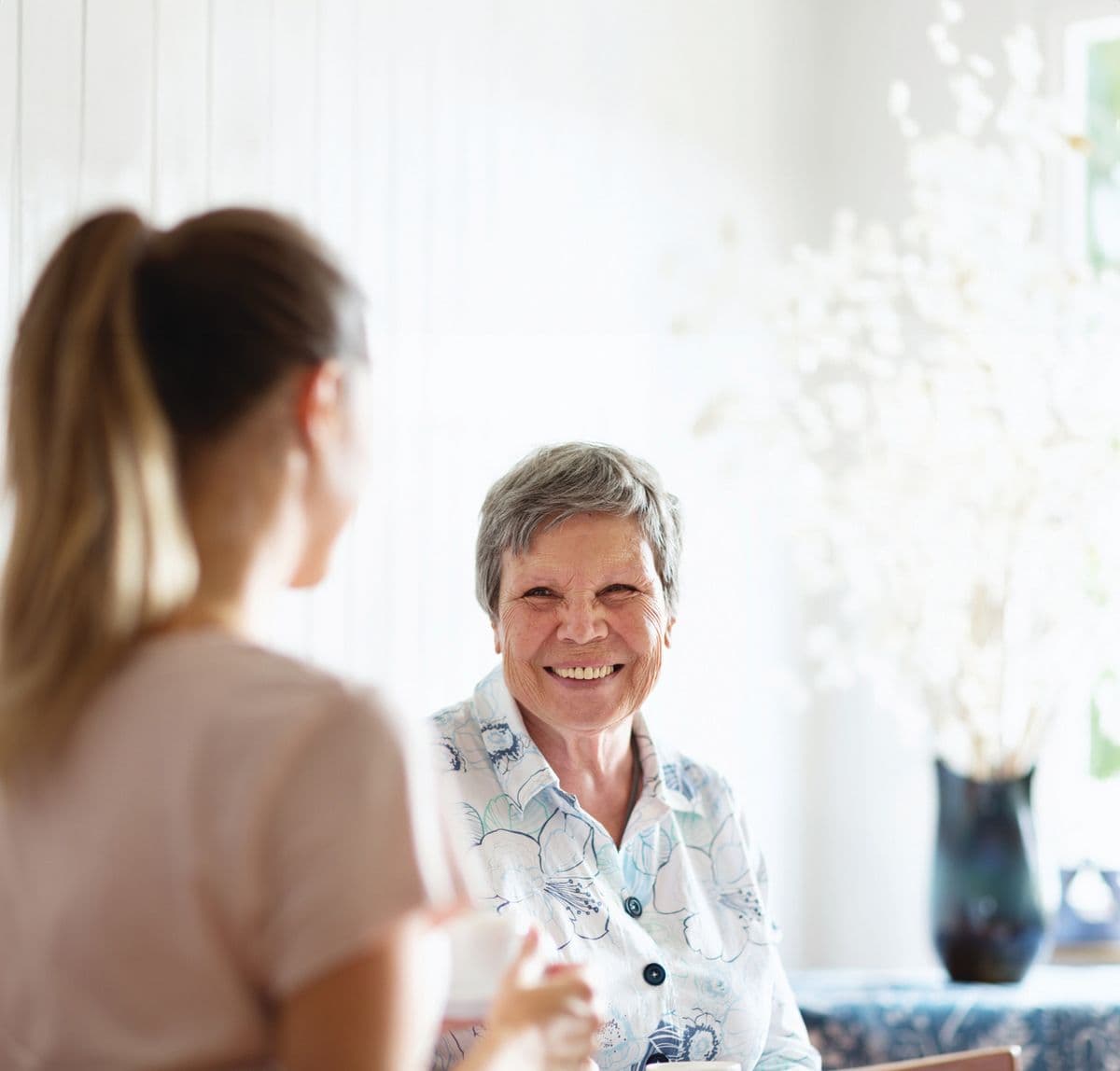 Support worker and client