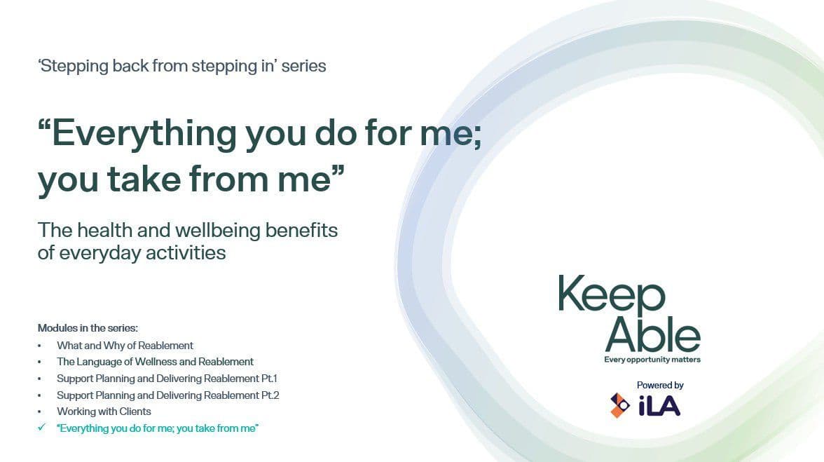 Introductory slide of a PowerPoint presentation titled 'Everything you do for me, you take from me'