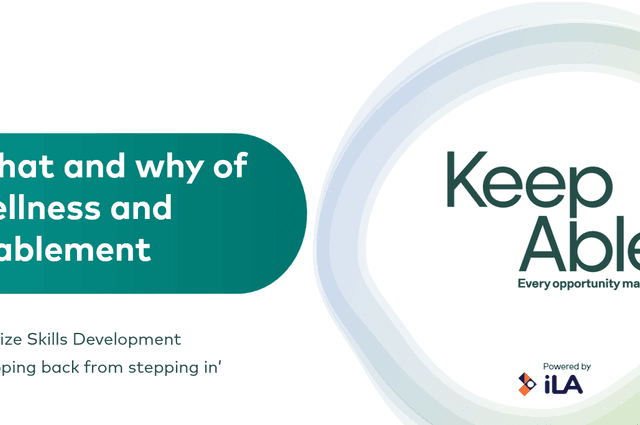 Opening slide of the PowerPoint presentation on the what and why of reablement