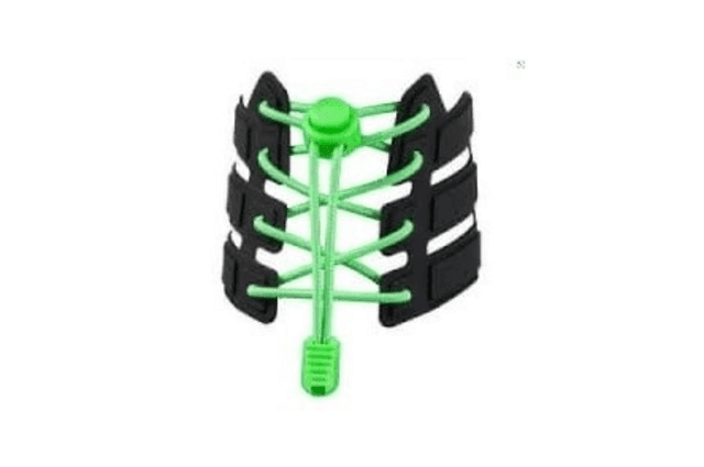 An elastic, no-tie shoelace lock to secure shoelaces without bending down