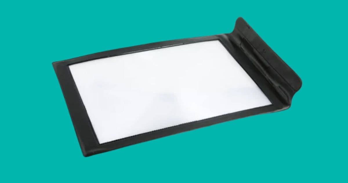 A white sheet magnifier