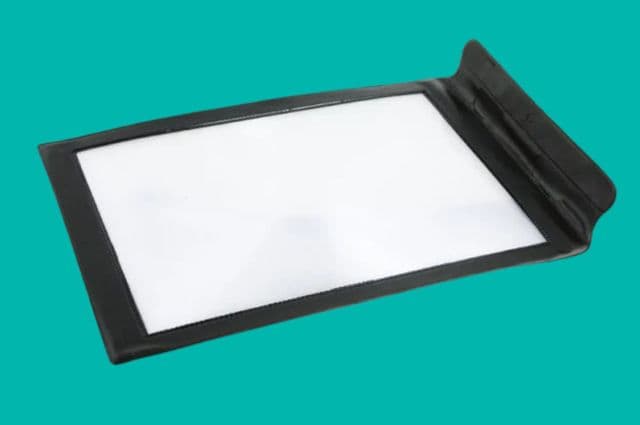 A white sheet magnifier