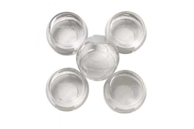 4 clear plastic domes for protecting stove knobs