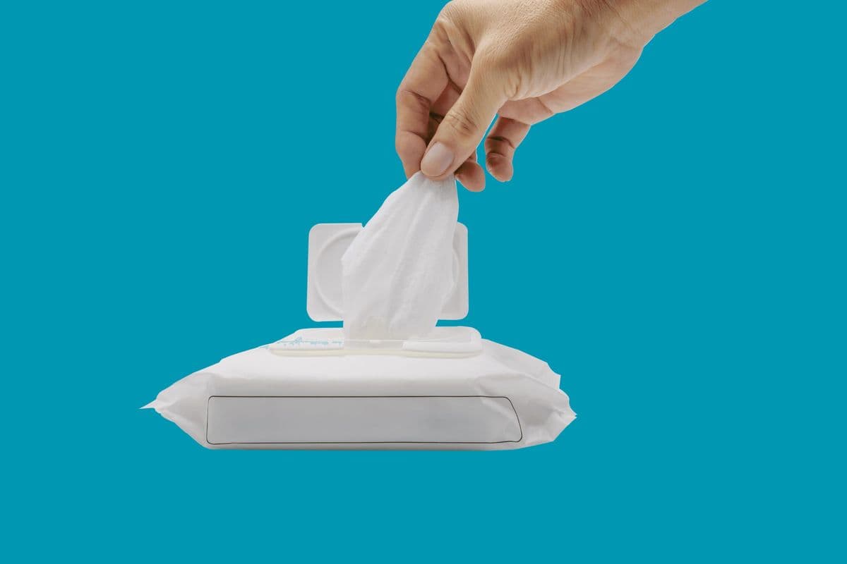A pack of disinfectant wipes
