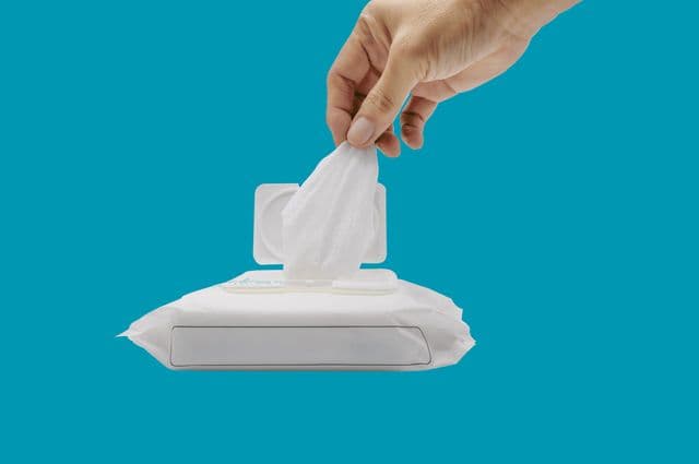 A pack of disinfectant wipes