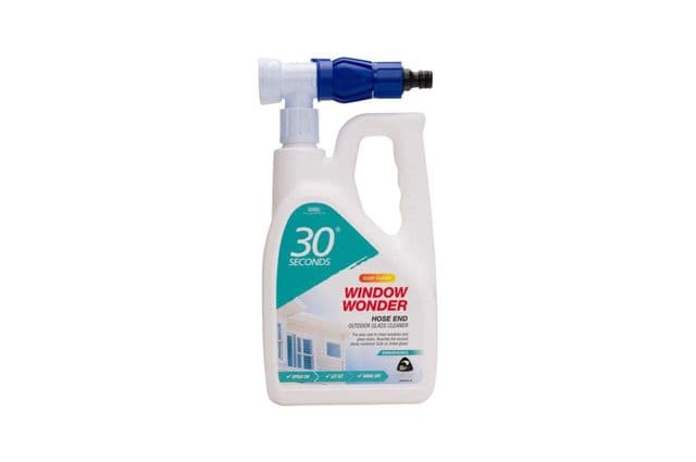 A bottle of window cleaning solution