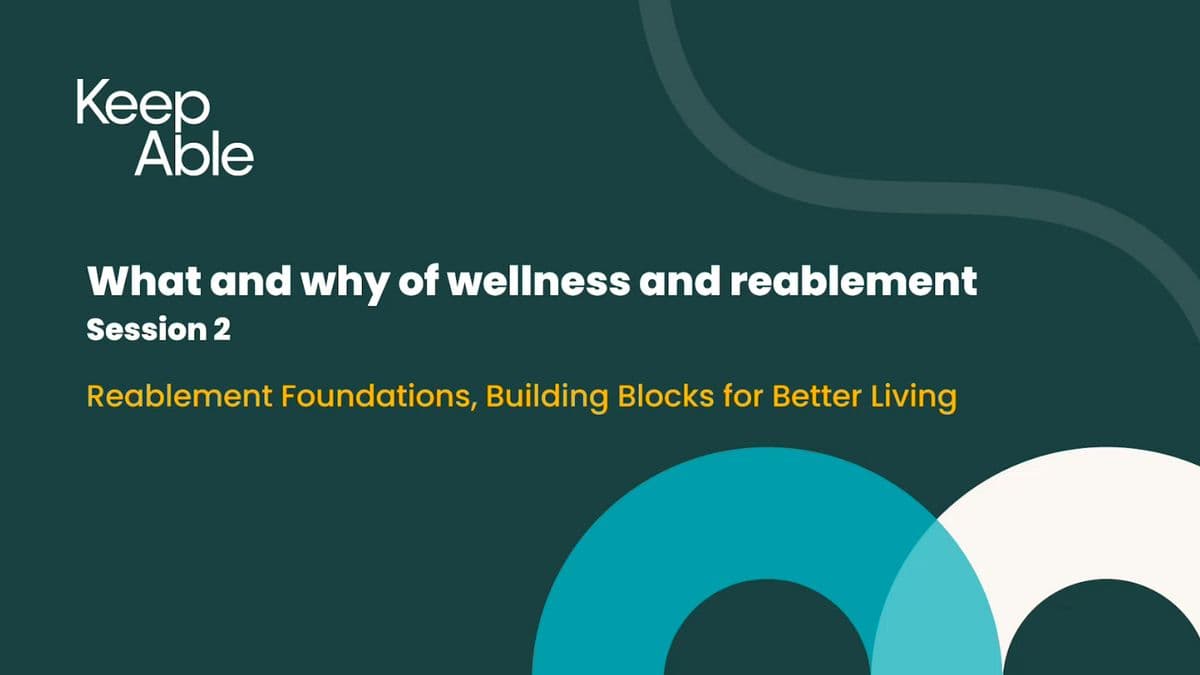Opening slide of the PowerPoint presentation on the what and why of reablement