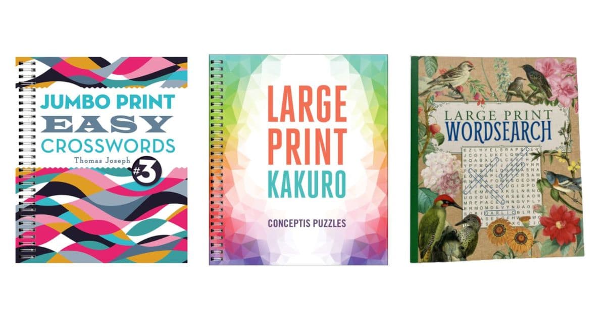 3 large print puzzle books