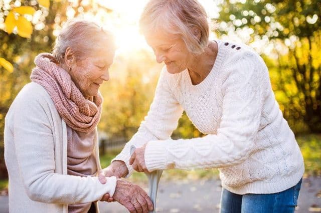Caring for an elderly lady