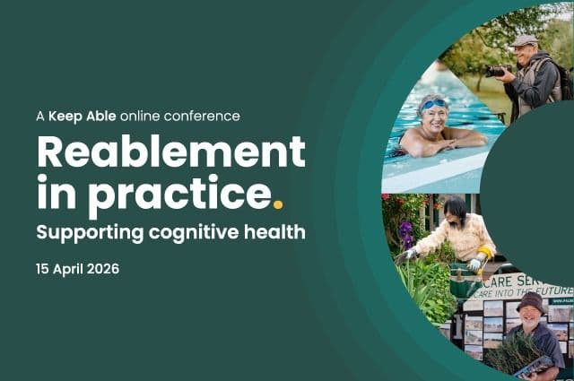 Reablement in practice: Supporting cognitive health promotional banner
