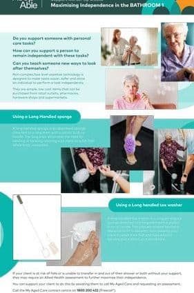 Support worker help sheet for bathroom 1