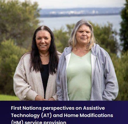 The front page of LiveUp's report about First Nations perspectives on AT and HM