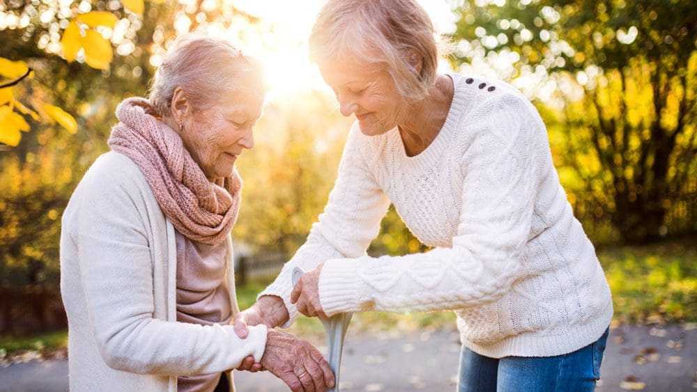 Caring for an elderly lady