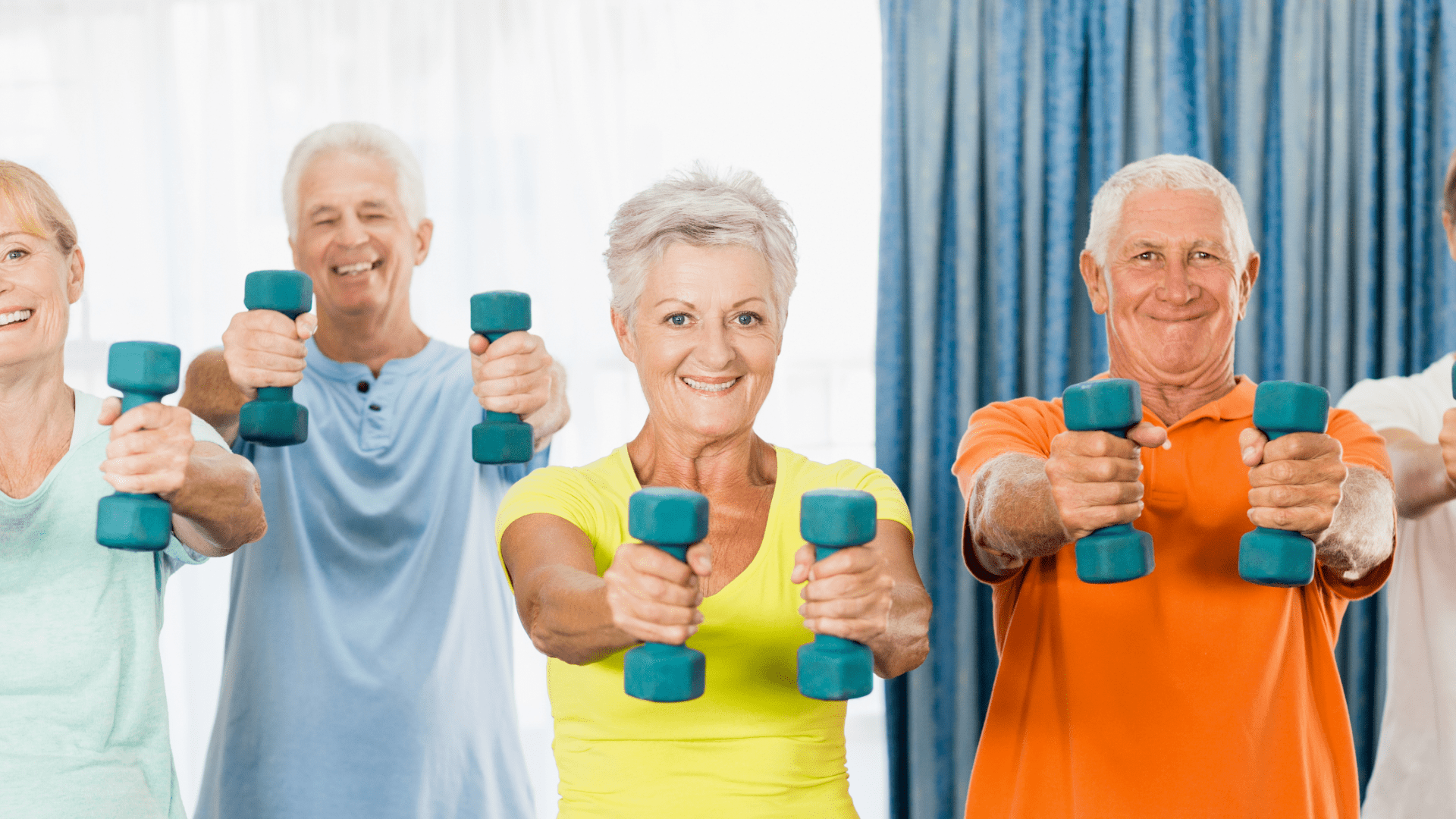 Eldery people exercising