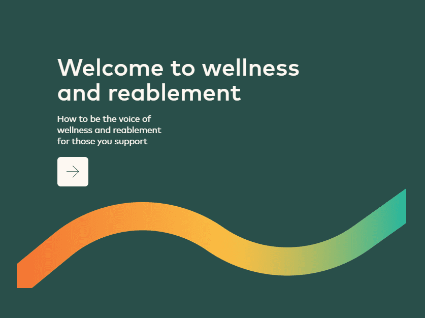 welcome to wellness and reablement e-Learning