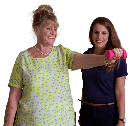 elderly Lady-excersise-with-provider
